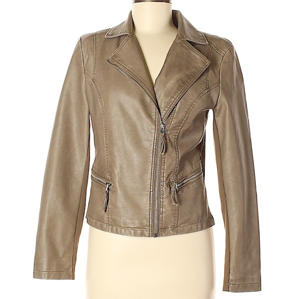 MARC NEW YORK FAUX-LEATHER CYCLE JACKET